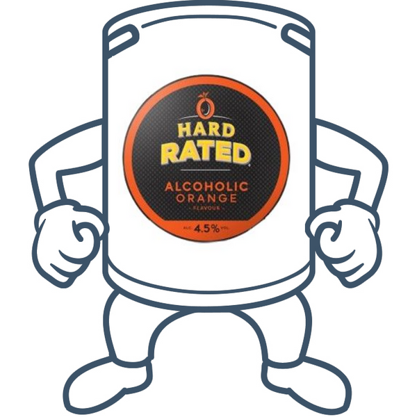 Hard Rated Orange 50lt Spirit Keg - Kegs on Legs