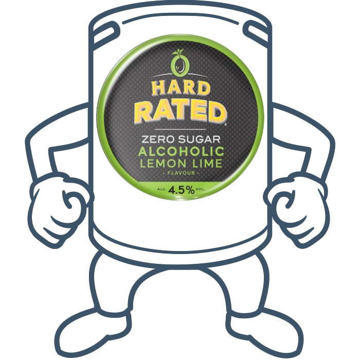 Hard Rated Lemon Lime Zero Sugar <br>50lt Keg