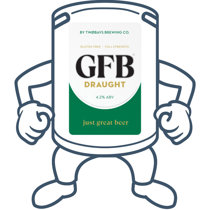 Twobays Brewing Co. GFB Draught <br>50lt Keg