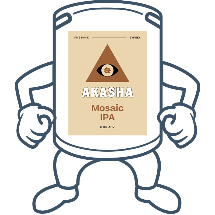 Akasha Brewing Mosaic IPA <br>50lt Keg