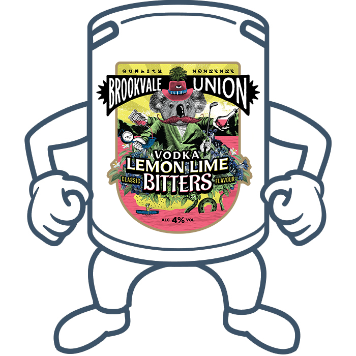 Brookvale Union Vodka Lemon Lime Bitters <br>50lt Keg