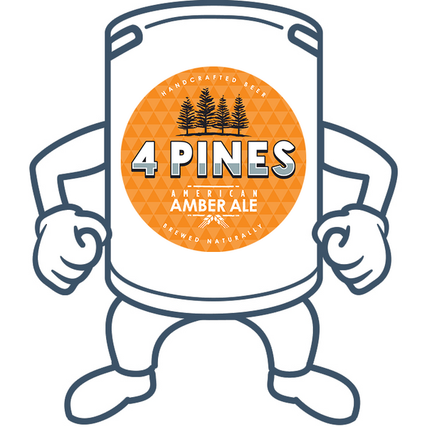 4 Pines American Amber Ale 50lt Beer Keg Kegs on Legs
