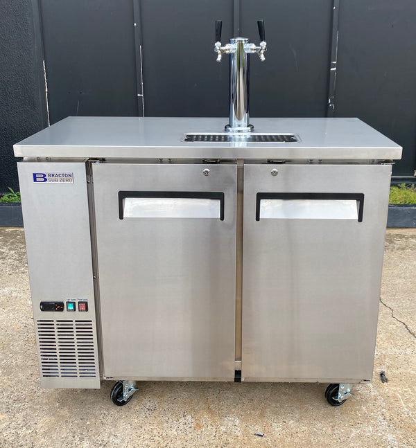 Commercial Quality Double Door Keg Fridge Complete Package Kegs on Legs