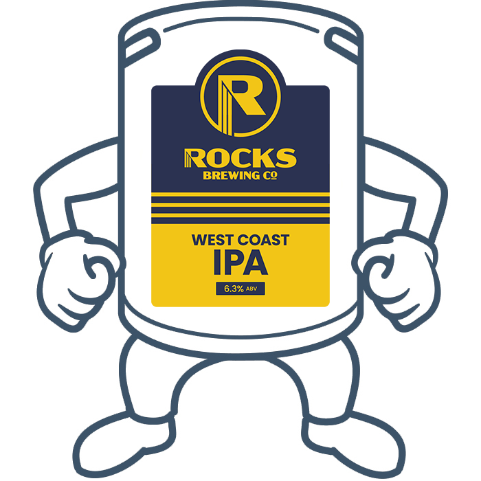 Rocks Brewing Co. West Coast IPA <br>30lt Keg