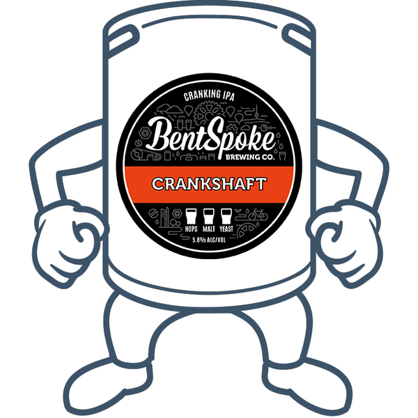 Bentspoke Crankshaft IPA 50lt Beer Keg Kegs on Legs