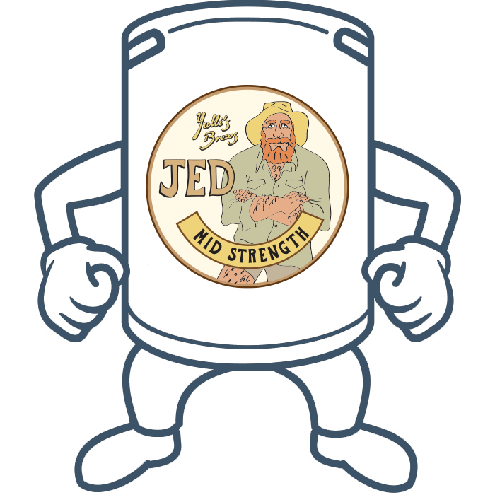 Yulli's Jed Mid Strength Lager <br>50lt Keg